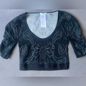 Wolford Om Crop Top Black Size XS